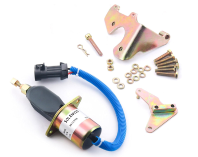 Part No.3931570 SA-4981-12 5016244AA Fuel Shut Off Solenoid Valve With Bracket Kits 12V Compatible with Dodge 5.9L Cummins Diesel 94-98